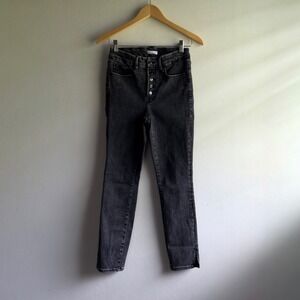 Good American Good Legs Skinny Jeans Womens 4/27 Black High Rise Chic